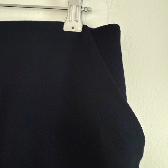 90s Vintage LAUREN RALPH LAUREN Made in USA Navy Wool Midi/Maxi Skirt 12 P - Picture 2 of 9